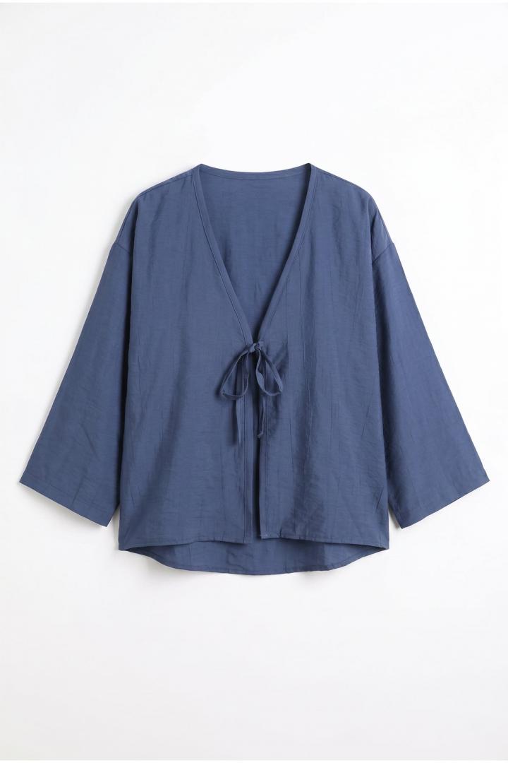 Lora Kimono 2351 - LACİVERT | Salih Çelebi 