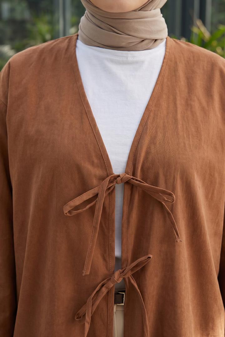 Çift Bağcıklı Uzun Kimono 262353 - TARÇIN |  