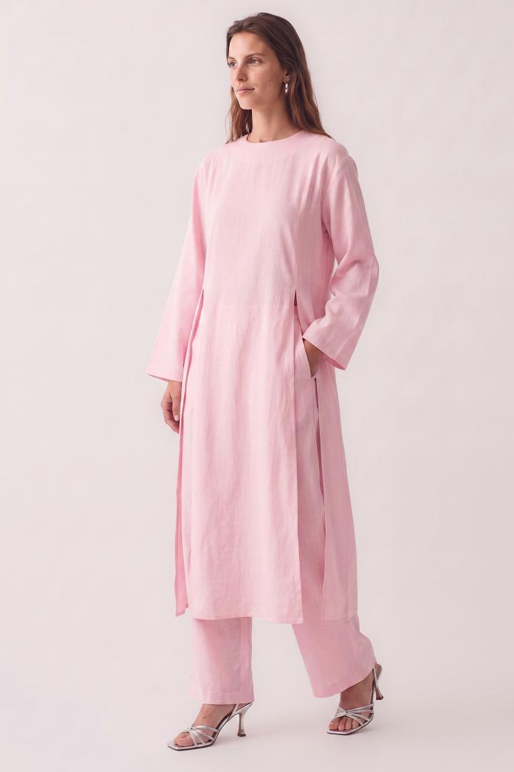 Keten İkili  Takım Y0155 - AÇIK PEMBE |  