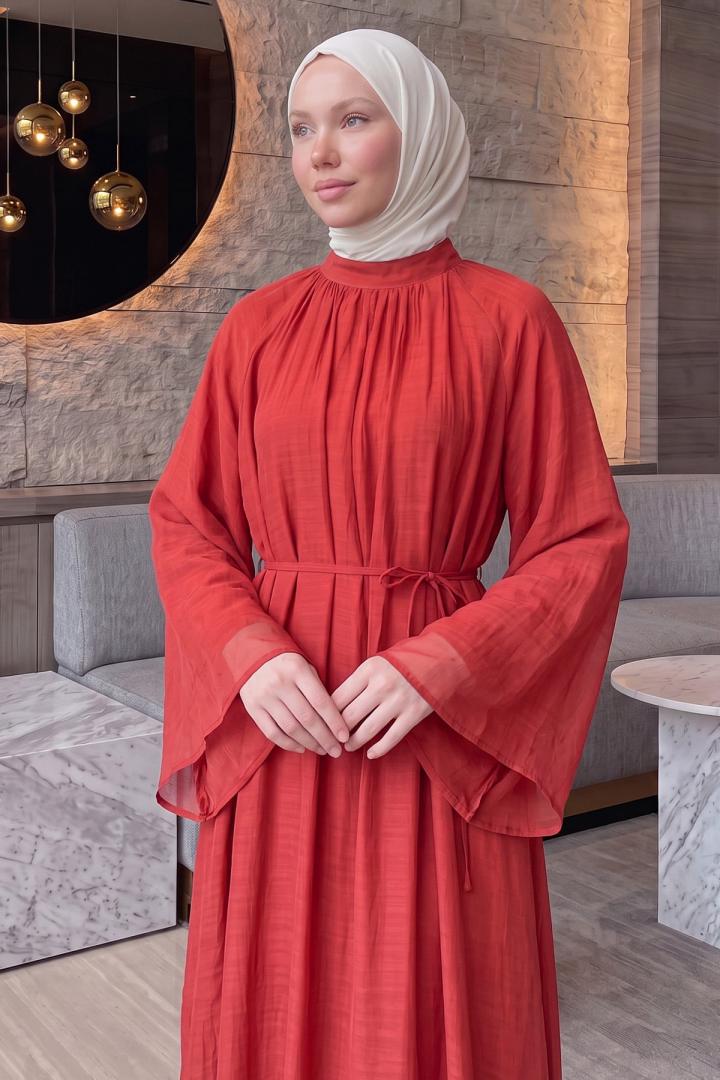 Reglan Kol Elbise Y0159 - KIRMIZI  | Salih Çelebi 