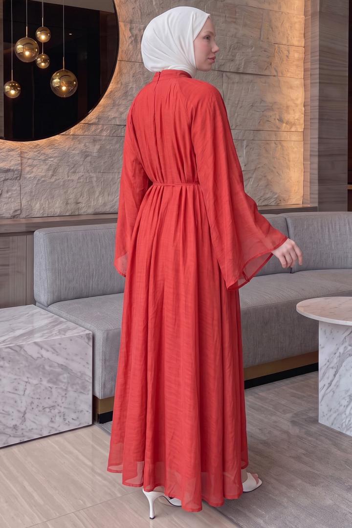 Reglan Kol Elbise Y0159 - KIRMIZI  | Salih Çelebi 