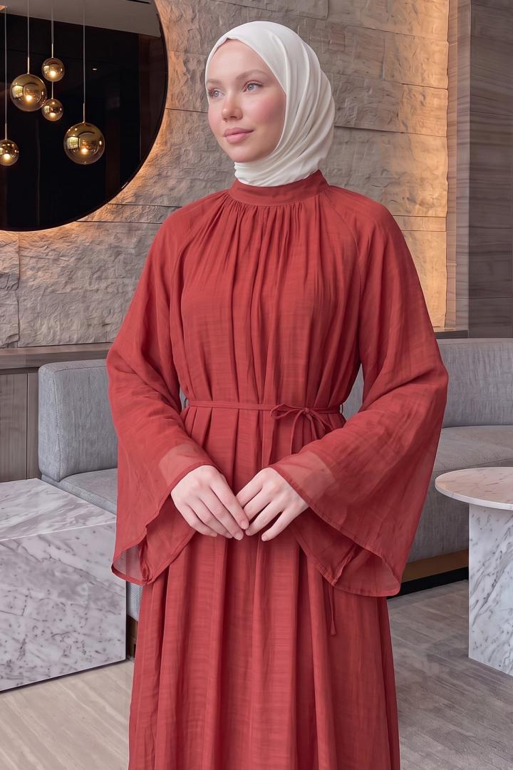 Reglan Kol Elbise Y0159 - KIRMIZI  | Salih Çelebi 