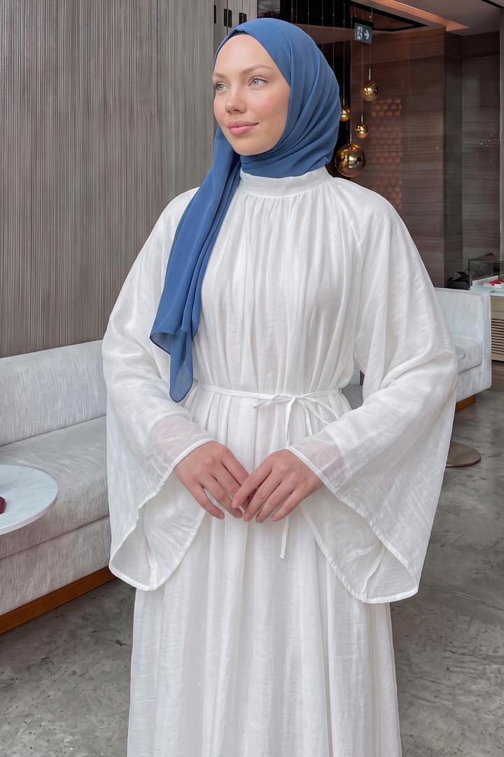Reglan Kol Elbise Y0159 - BEYAZ |  