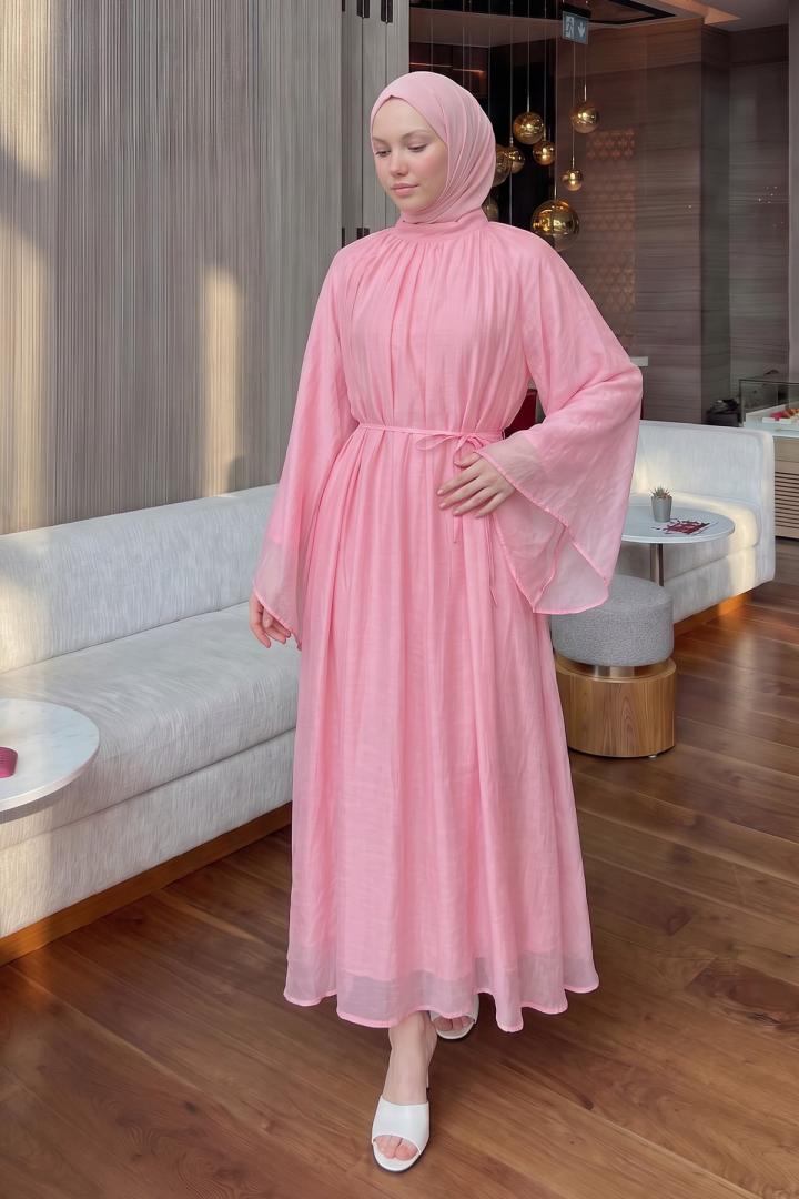 Reglan Kol Elbise Y0159 - PEMBE |  