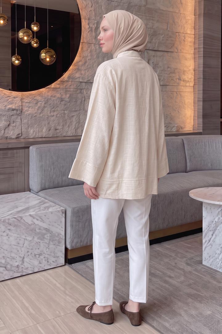 Çin Düğmeli Tunik Y0158 - TAŞ |  