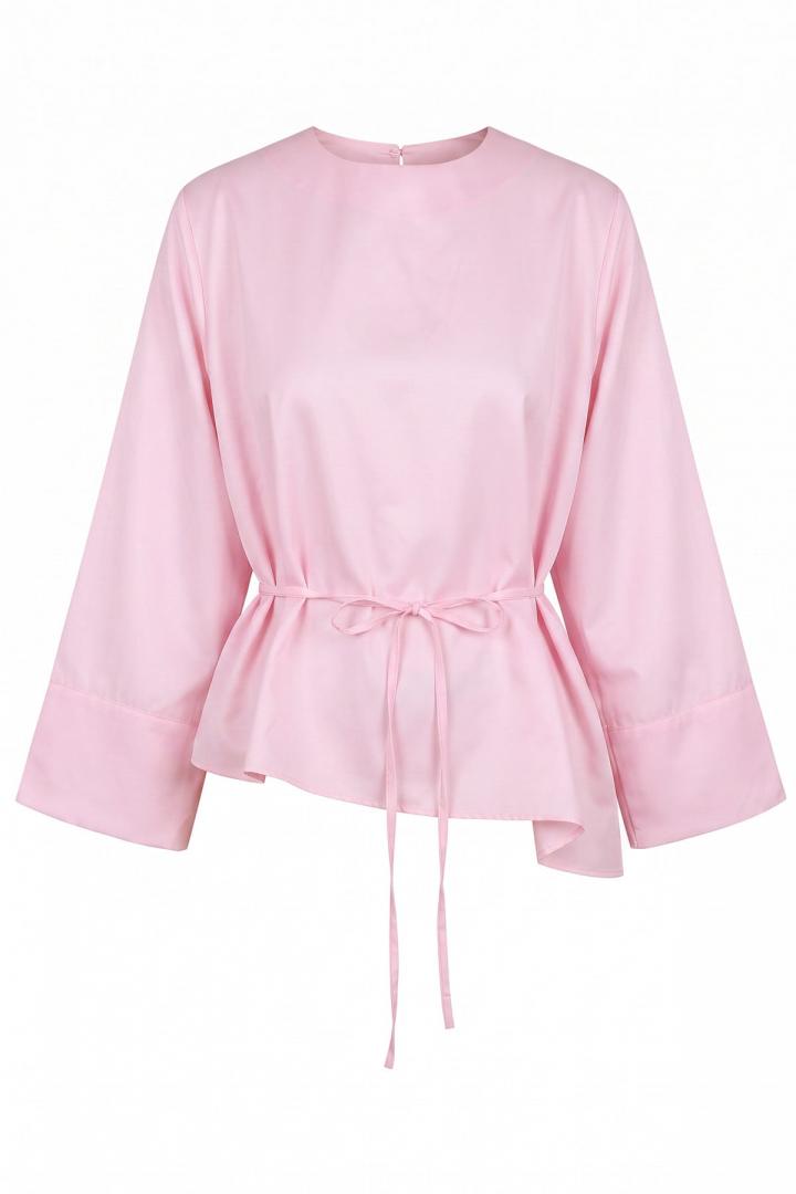 Verev Kesim Bluz Y0160 - AÇIK PEMBE |  