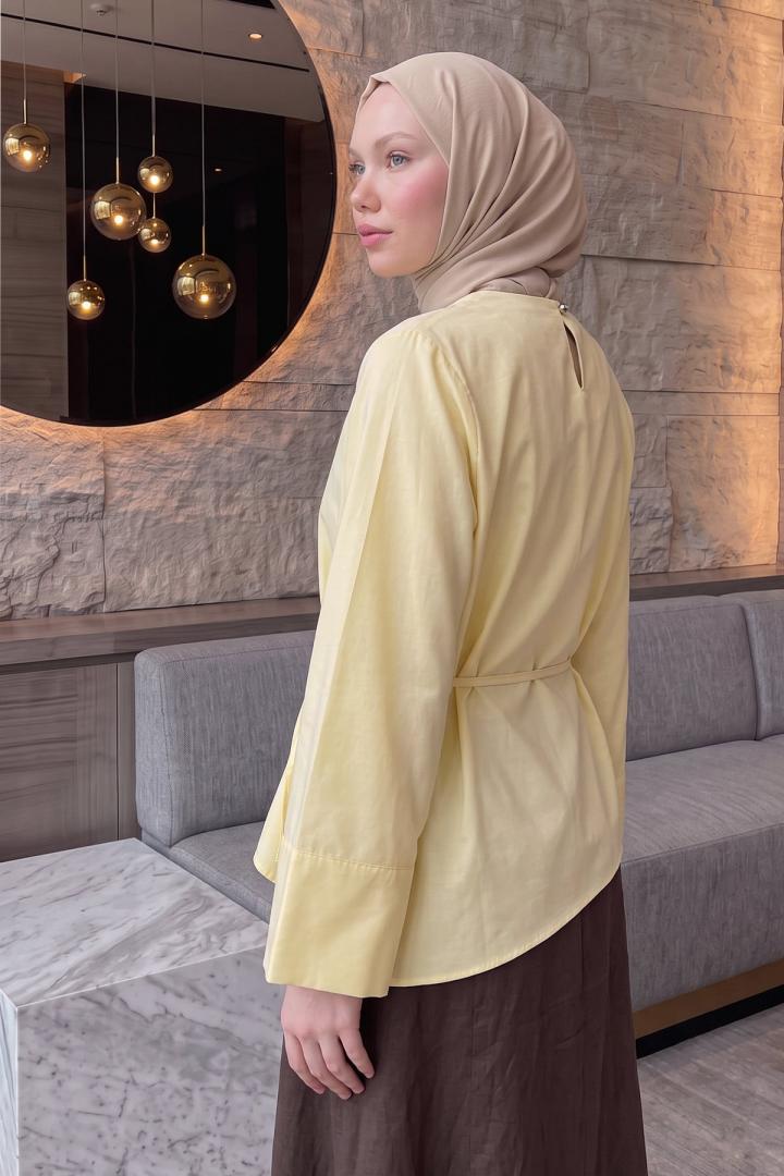 Verev Kesim Bluz Y0160 - SARI |  