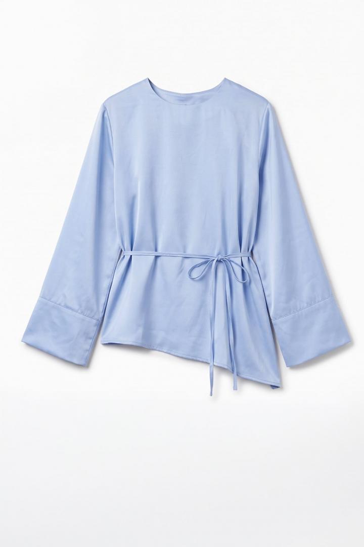Verev Kesim Bluz Y0160 - BEBE MAVİSİ |  