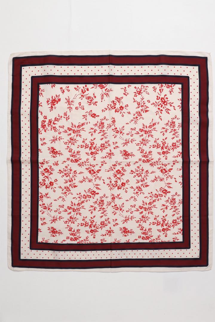 Desenli  Naida Eşarp 8039 - BORDO EKRU  |  