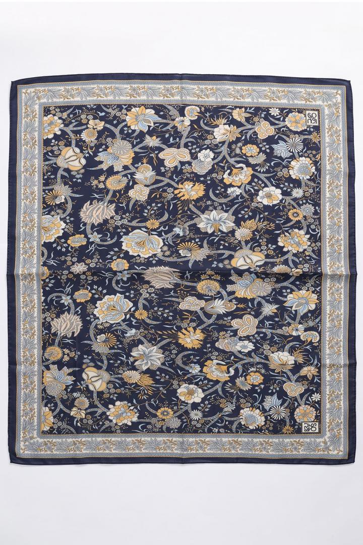  Nostaljik Bahçe Aqua Soft Eşarp 8046 - LACİ SARI |  
