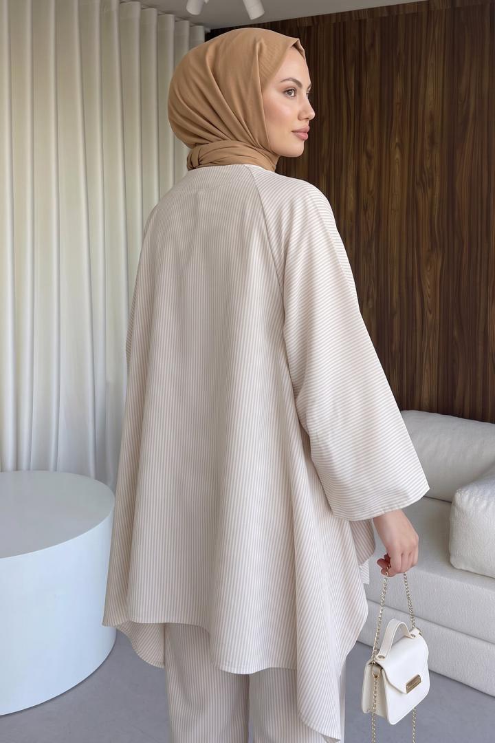 Asimetrik Kesim Çizgili  Takım Y0164 - TAŞ  |  