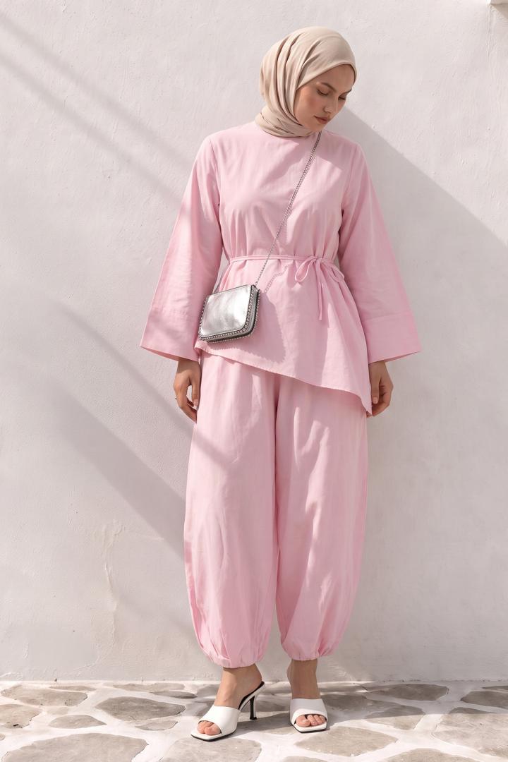 Asimetrik Vual Takım Y0161 - PEMBE  |  