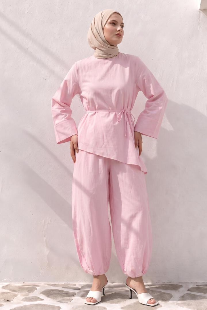 Asimetrik Vual Takım Y0161 - PEMBE  |  