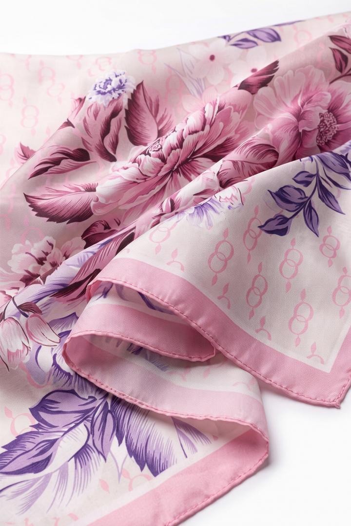  Çiçek Desenli  Aqua Soft Şal 4075 - PEMBE |  