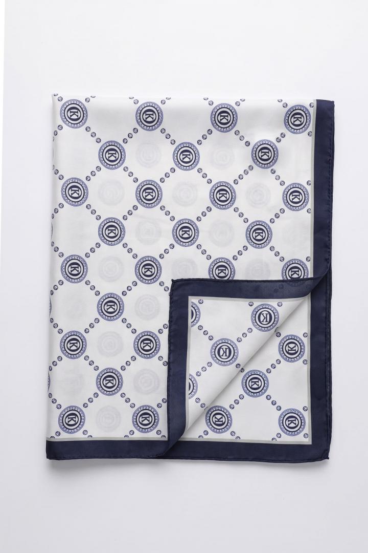 Elmas K Desenli Aqua Soft Şal 4077 - LACİVERT |  