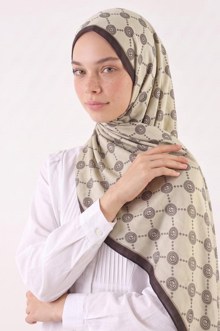 Elmas K Desenli Aqua Soft Şal 4077 - HAKİ |  