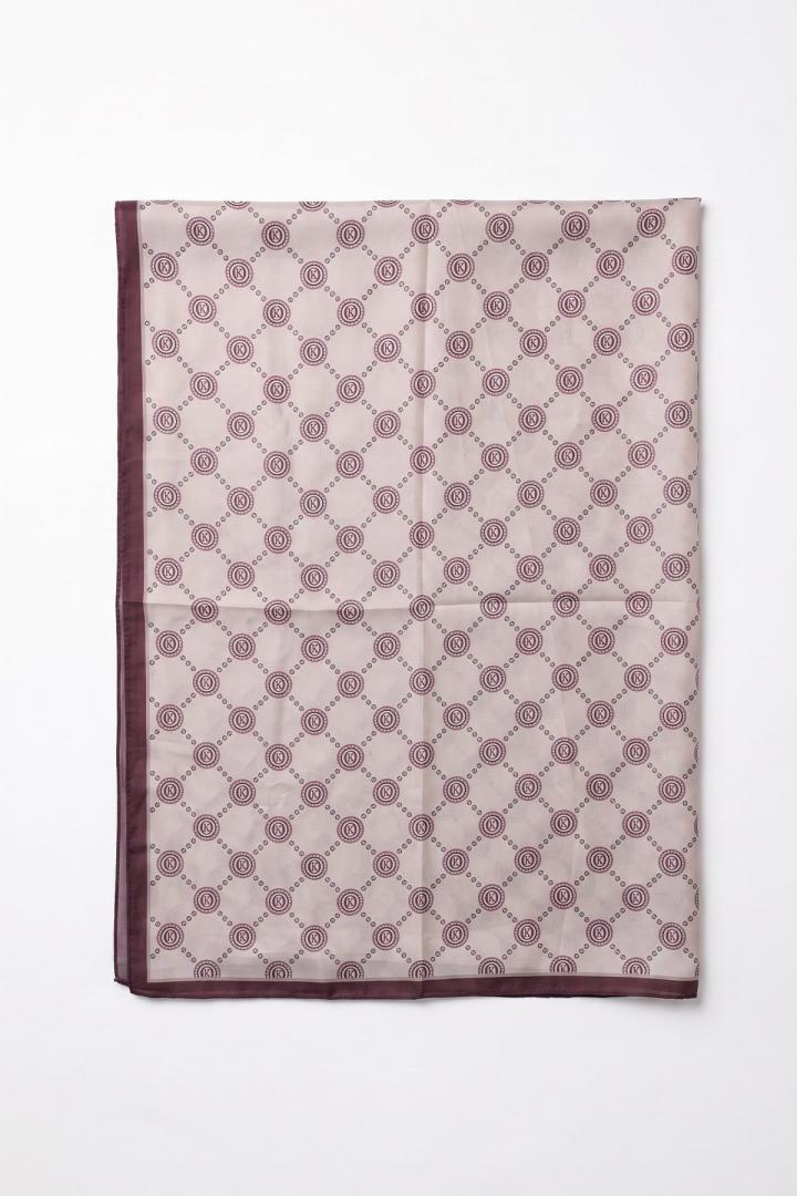 Elmas K Desenli Aqua Soft Şal 4077 - MÜRDÜM |  