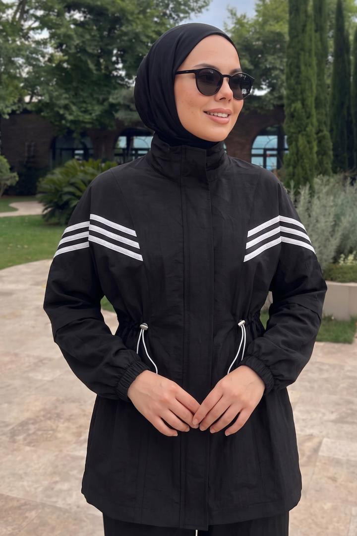 Şeritli Spor Takım 1717 - SİYAH |  