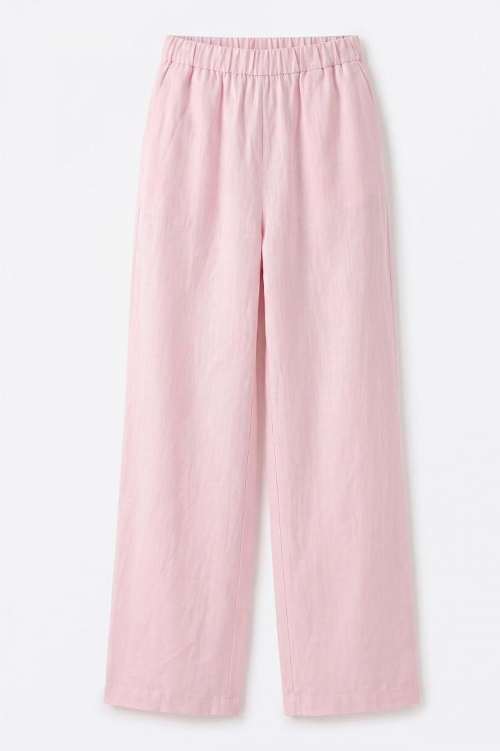 Keten Pantolon Y0155-1 - AÇIK PEMBE | Salih Çelebi 