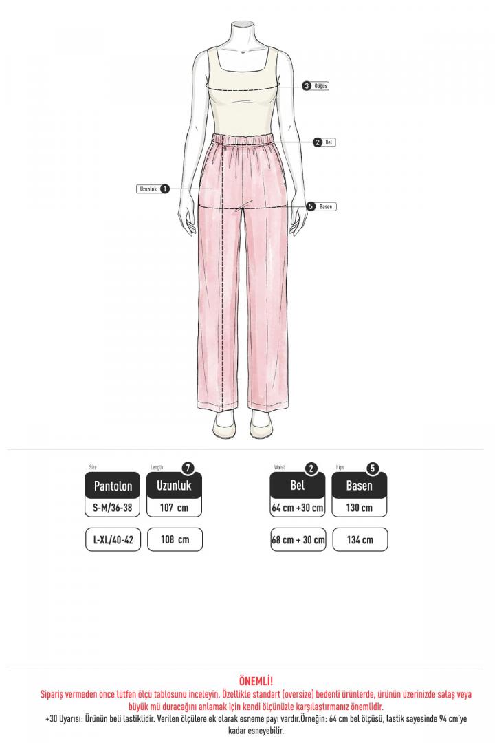 Keten Pantolon Y0155-1 - AÇIK PEMBE | Salih Çelebi 