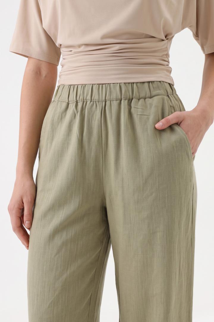 Keten Pantolon Y0155-1 - HAKİ | Salih Çelebi 