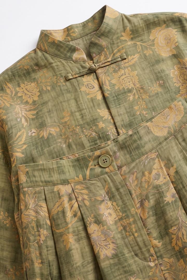 Desenli Kimono Takım 262315 - YEŞİL | Salih Çelebi 