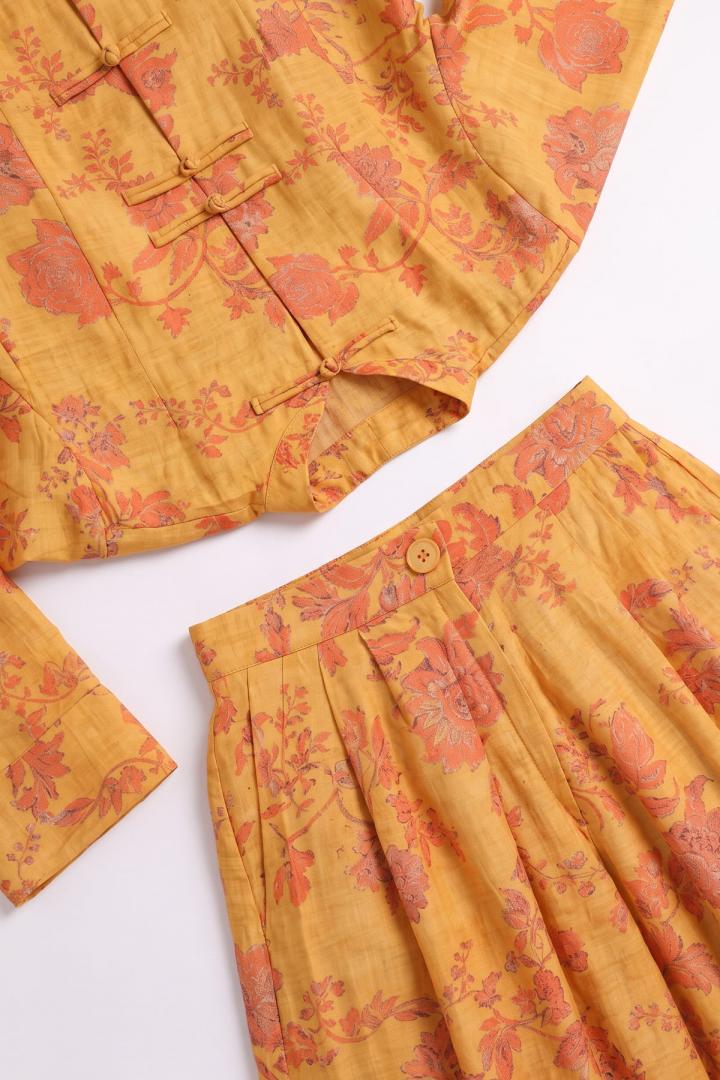 Desenli Kimono Takım 262315 - TURUNCU  | Salih Çelebi 