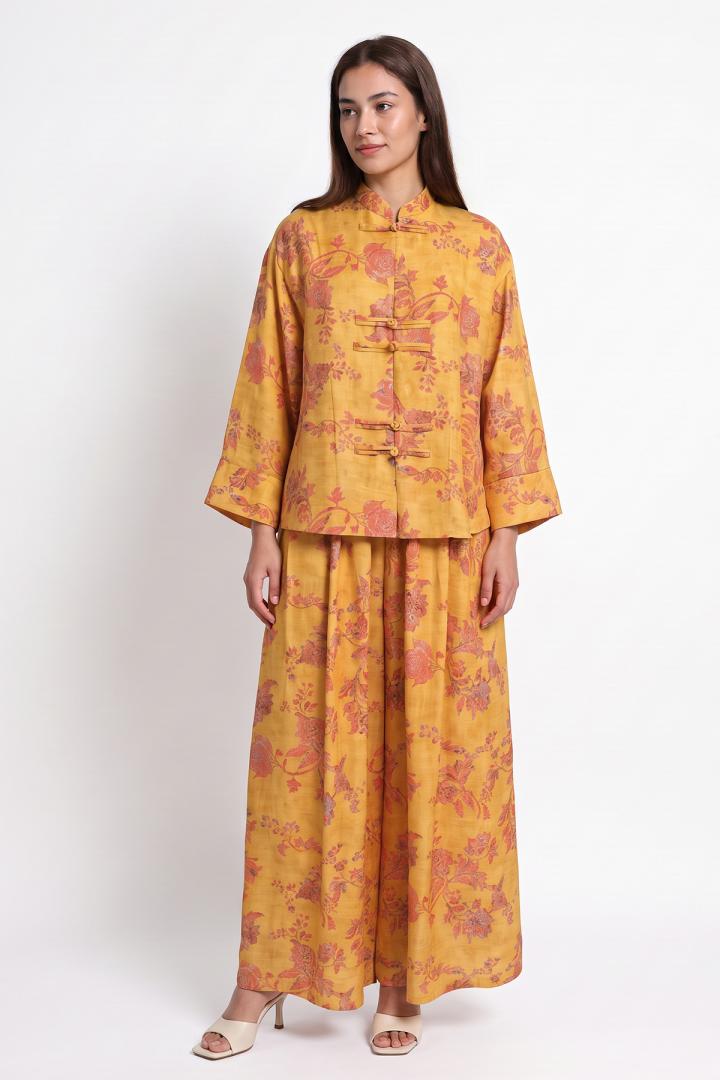 Desenli Kimono Takım 262315 - TURUNCU  | Salih Çelebi 