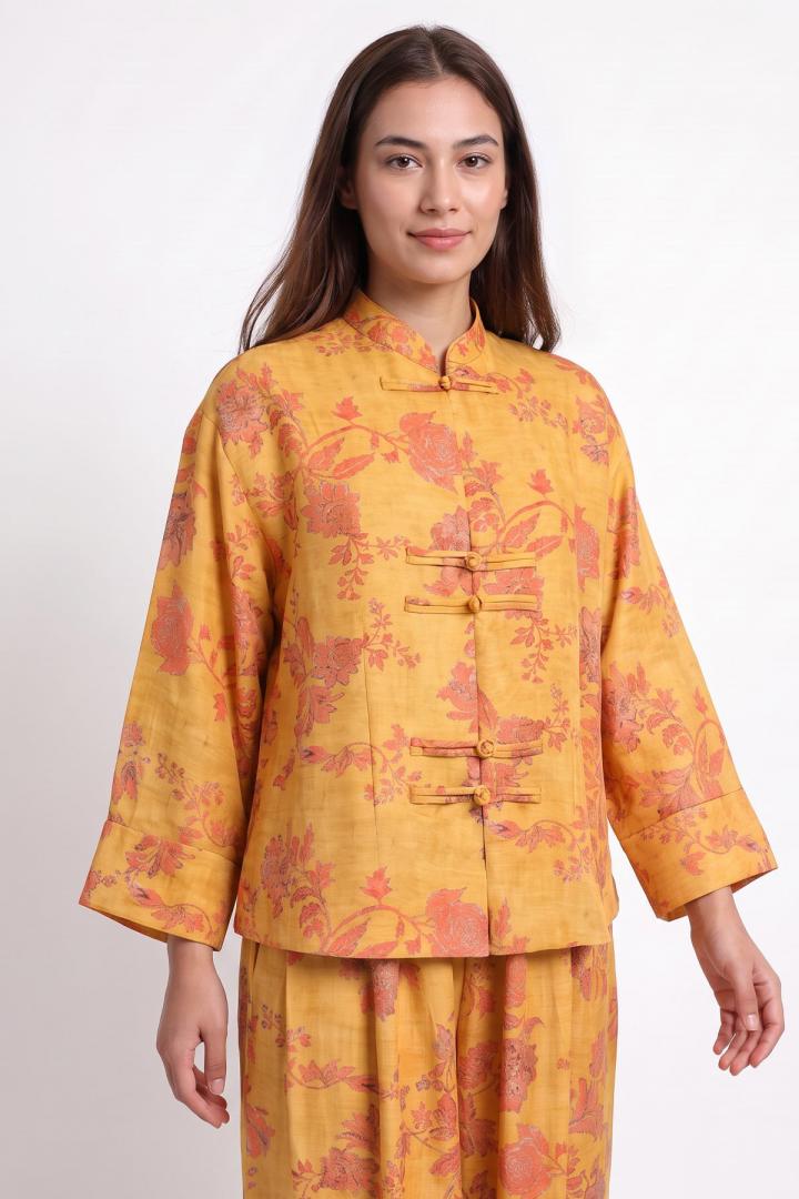 Desenli Kimono Takım 262315 - TURUNCU  | Salih Çelebi 