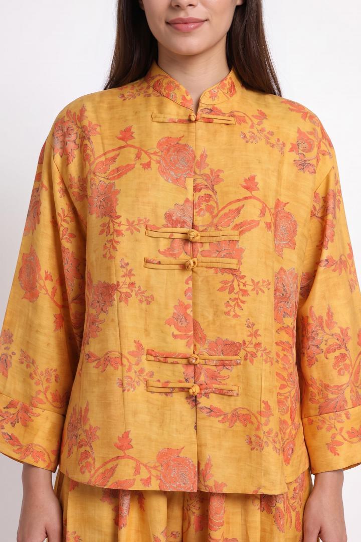Desenli Kimono Takım 262315 - TURUNCU  | Salih Çelebi 