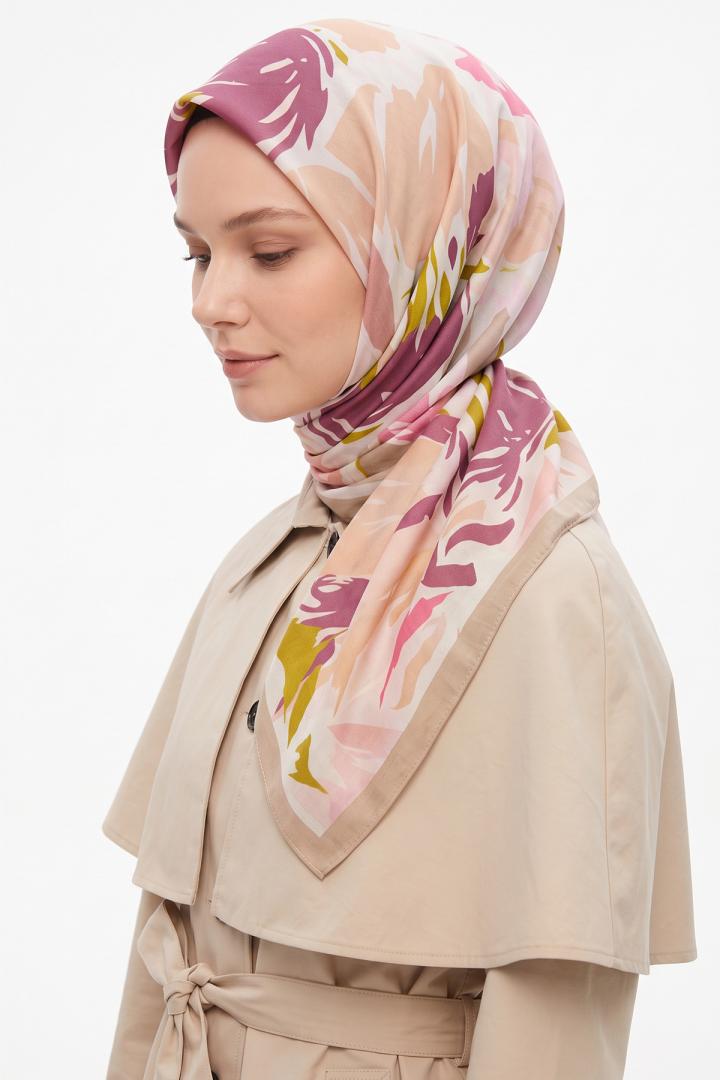 Manolya Çiçeği Aqua Soft Eşarp 8049 - BEJ | Salih Çelebi 