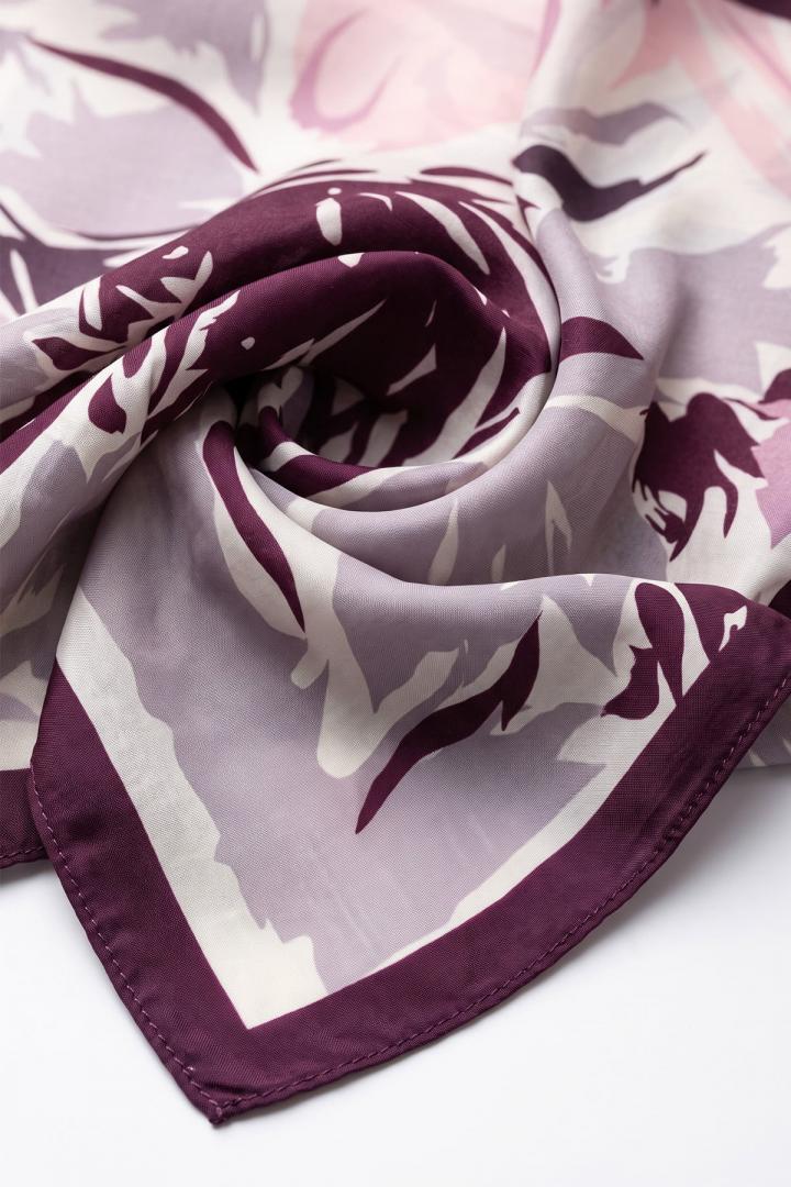 Manolya Çiçeği Aqua Soft Eşarp 8049 - MÜRDÜM | Salih Çelebi 