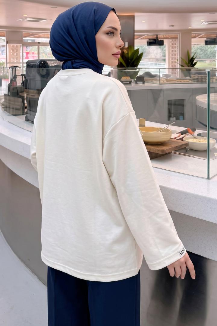 Basic Tunik 27134 - BEYAZ | Salih Çelebi 