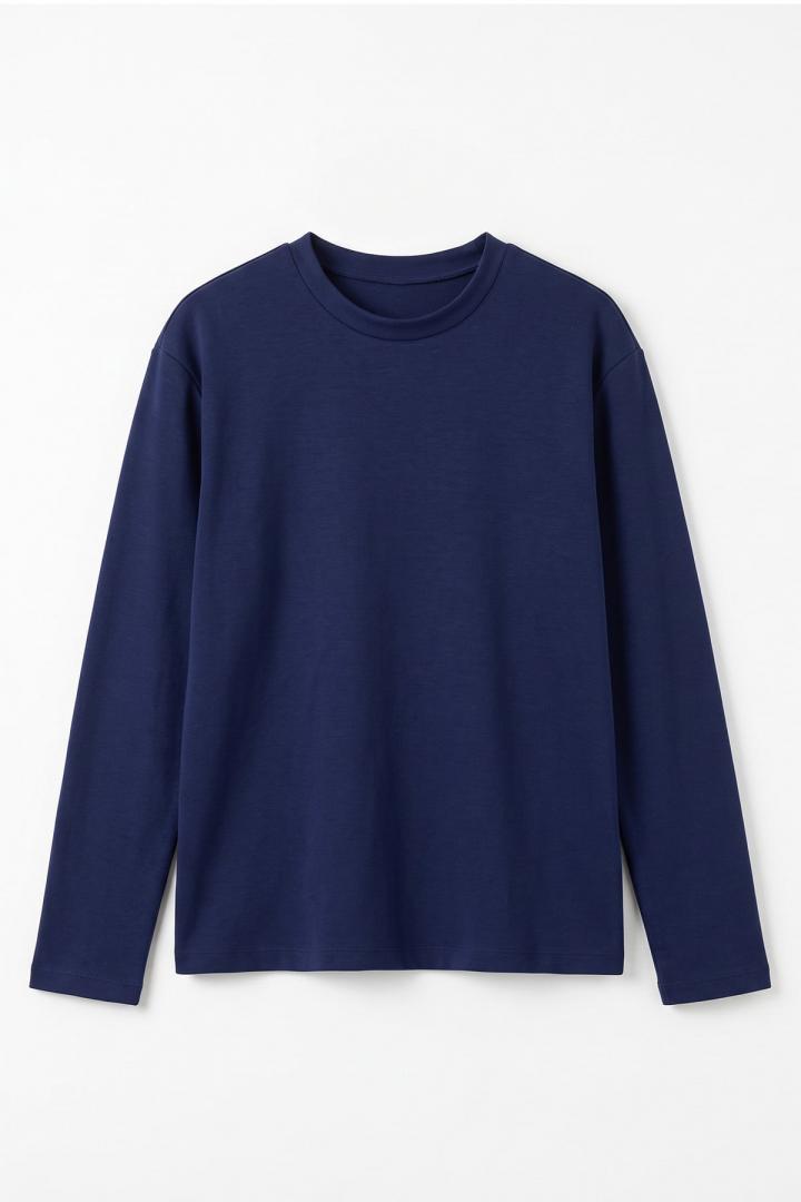 Uzun Kollu Basic Bluz 11448 - LACİVERT | Salih Çelebi 
