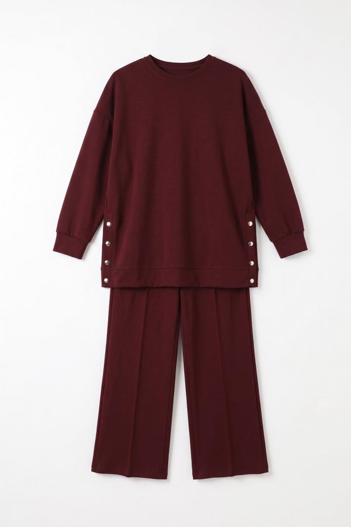 Yanları Çıtçıtlı Oysho Takım 2004 - BORDO | Salih Çelebi 