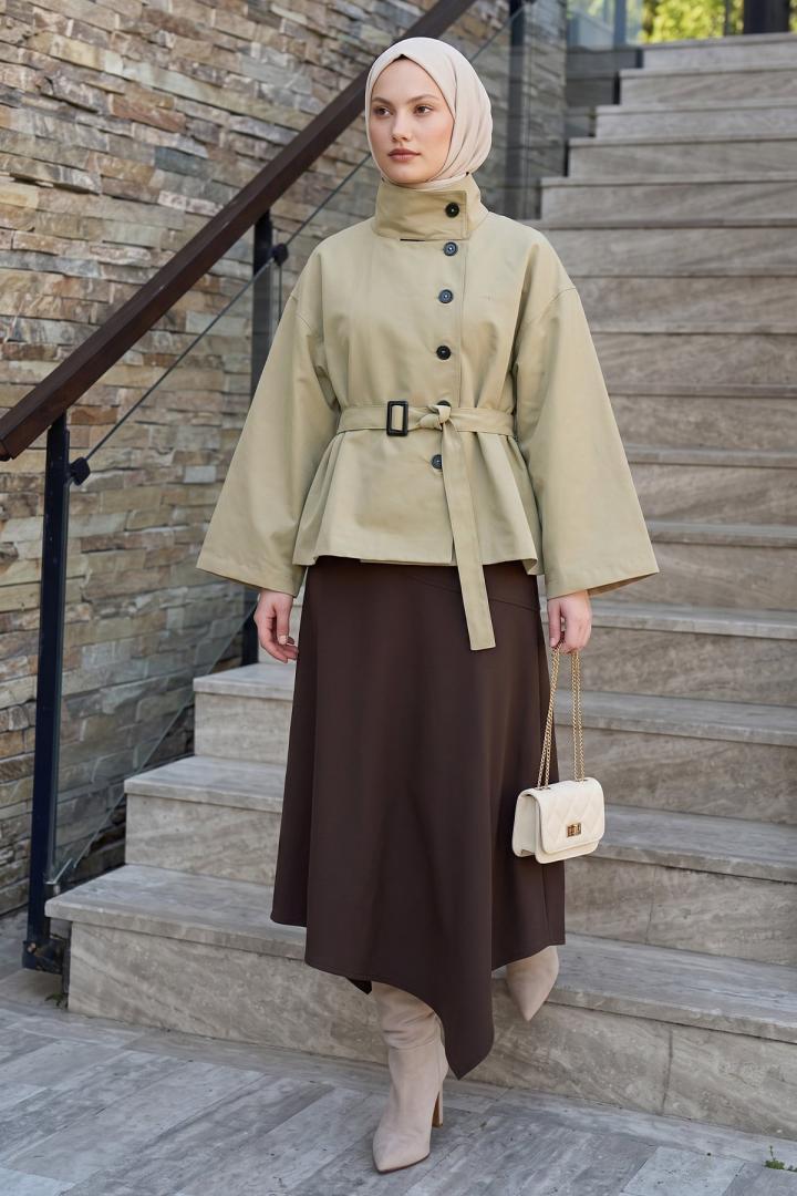 Kemerli Trençkot 202723 - HAKİ | Salih Çelebi 