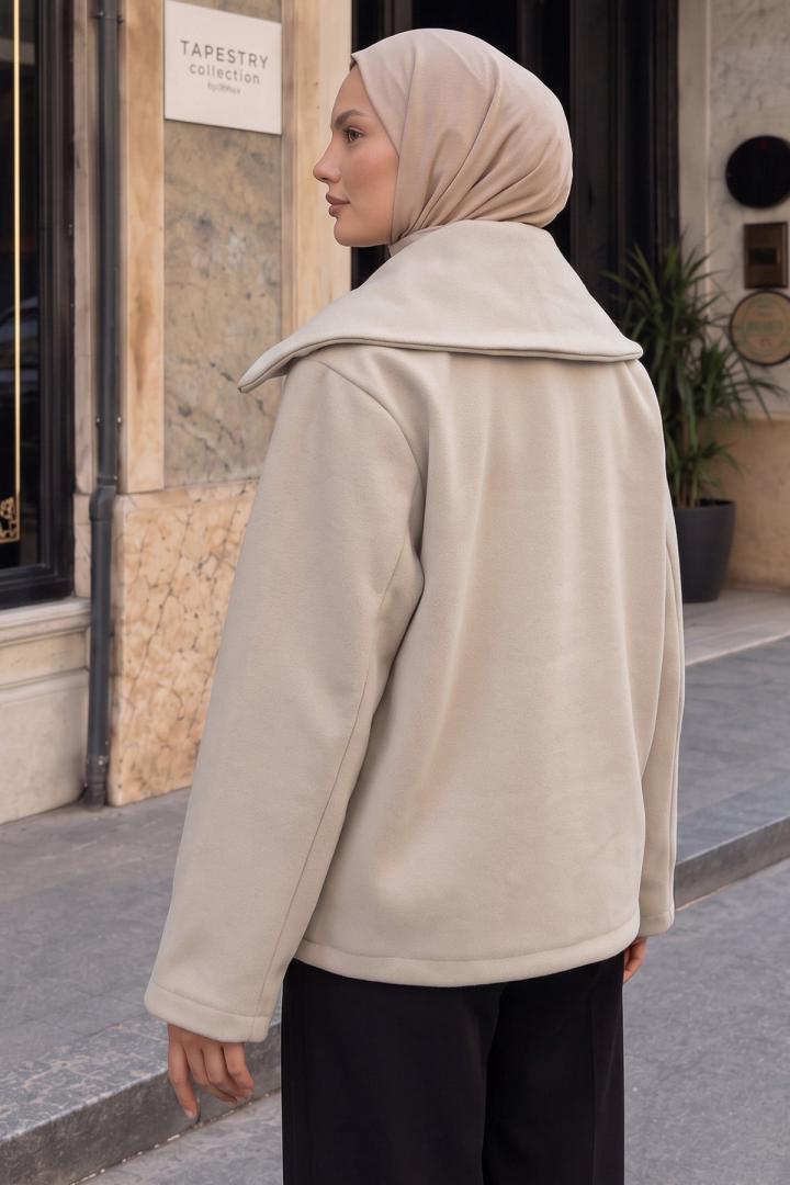 Fermuarlı Kaşe Kaban 202725 - TAŞ | Salih Çelebi 