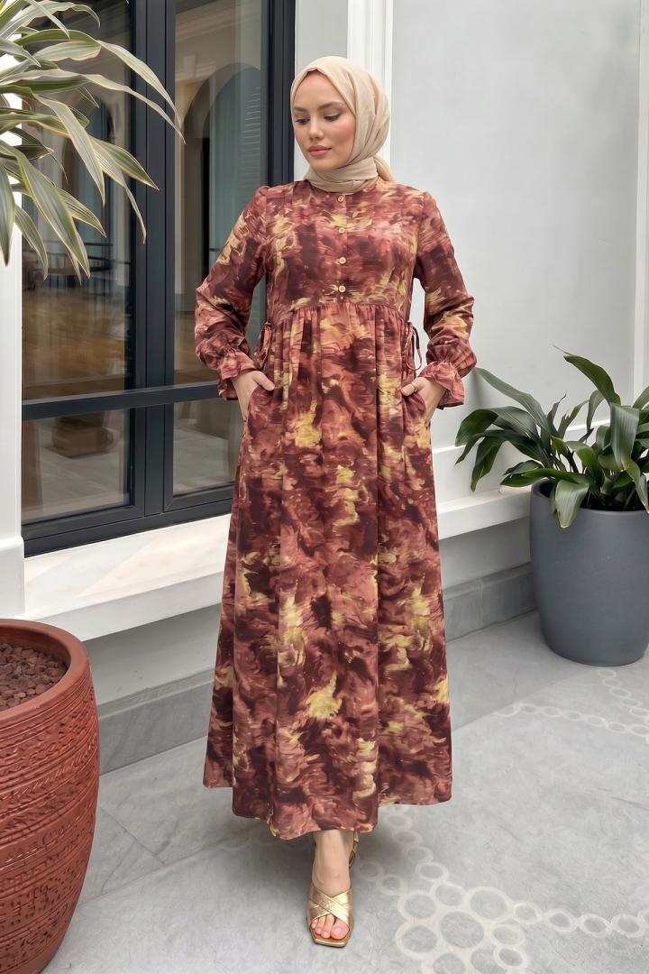 Batik Desen Viscon Elbise 2310 - MERCAN |  