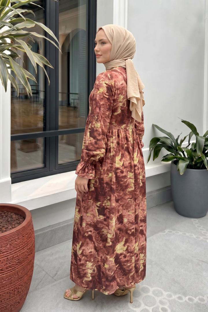 Batik Desen Viscon Elbise 2310 - MERCAN |  