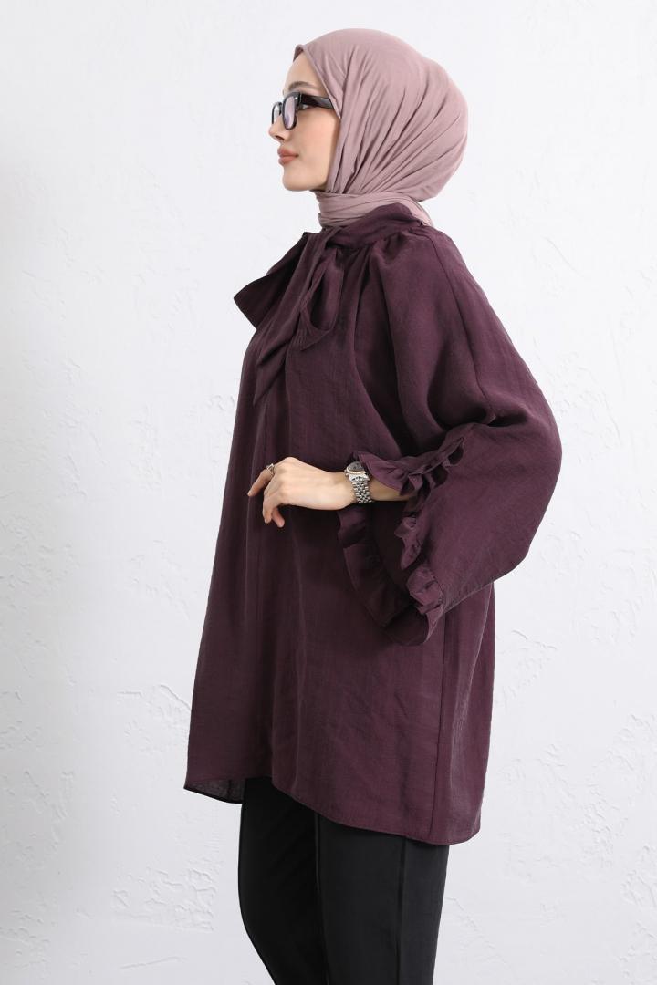 Yaka Bağlamalı Tunik Y0059 - MÜRDÜM | Salih Çelebi 